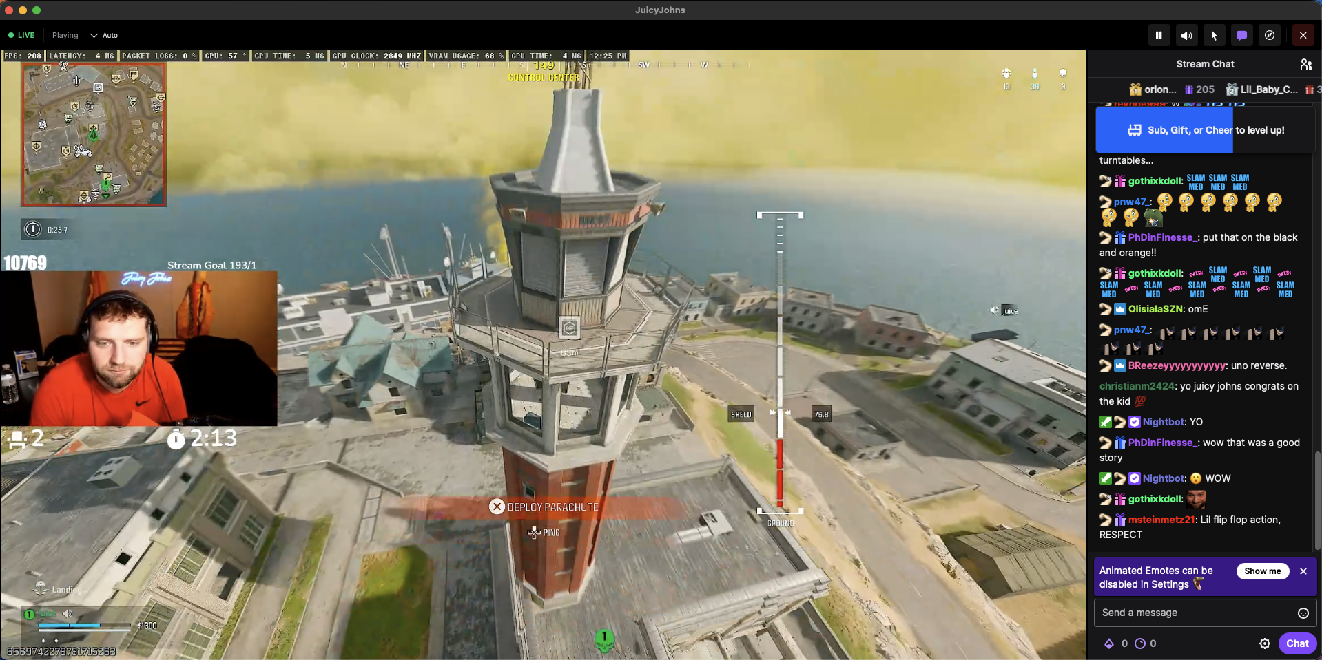 StreamBarX Interface